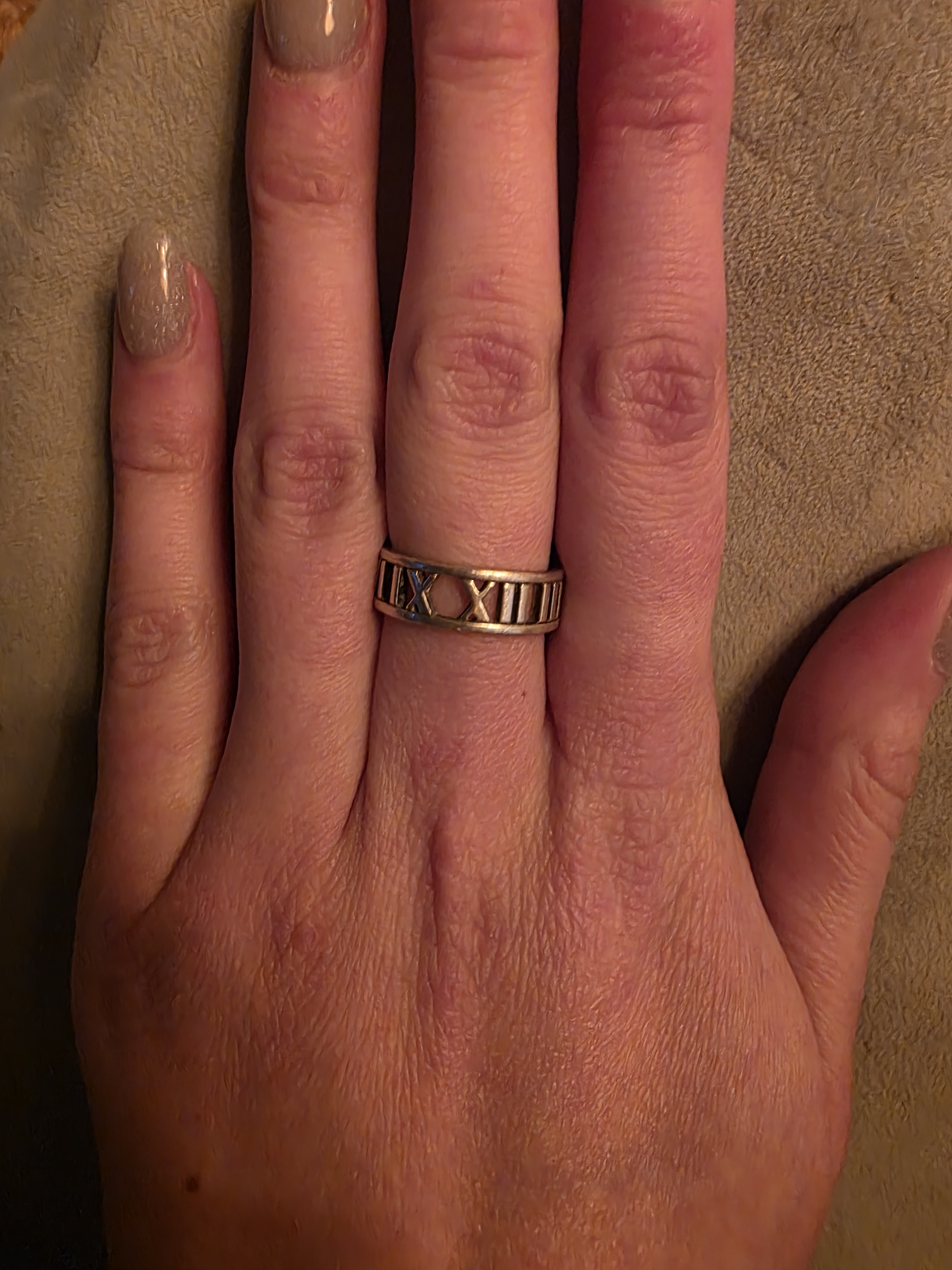 Tiffany And Co. Silver Atlas Ring - Size 7
